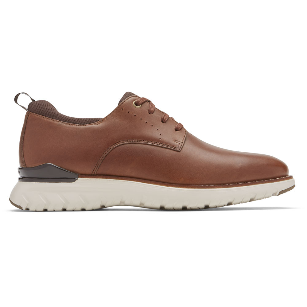 Oxfords Rockport Homem Marrom - Total Motion Sport Plain Toe - 81340WNUY